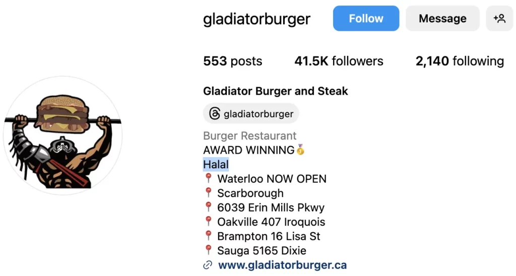 Gladiator Burger halal